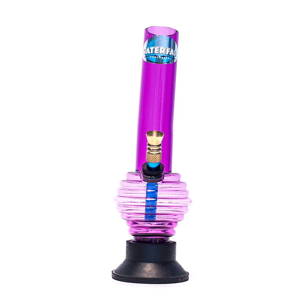 Acrylic Rim Bong - Blue Waterfall