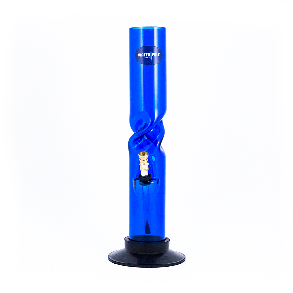 Acrylic Twist Bong - Blue Waterfall