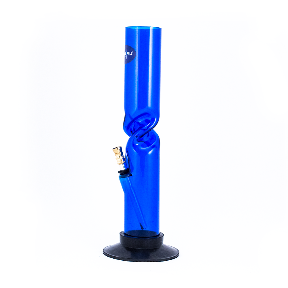 Acrylic Twist Bong - Blue Waterfall