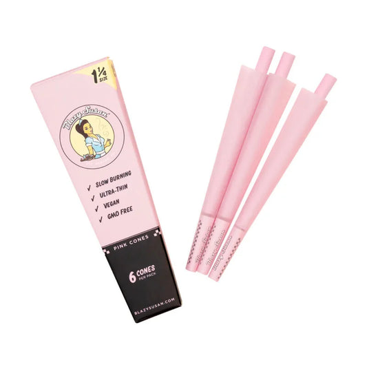 Blazy Susan 1-1/4 Pink Pre Rolled Cones | 6 Pack Blazy Susan