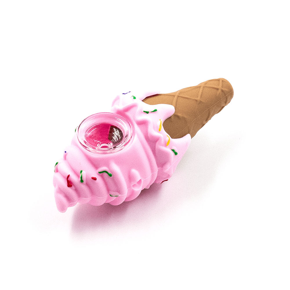PIPE- SILICONE ICE CREAM CONE - PINK