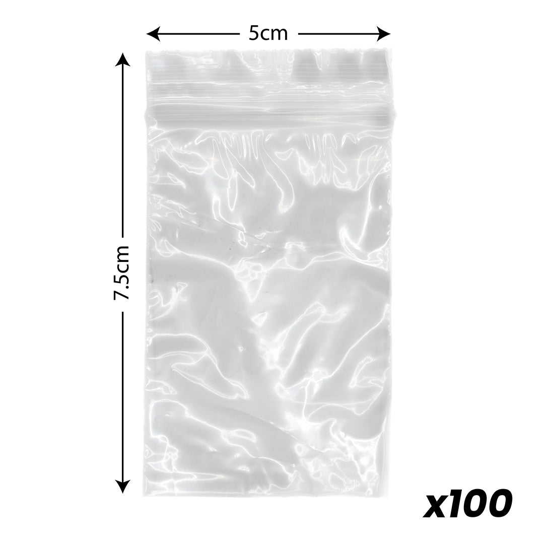 PLASTIC BAG ZIP - 2" x 3" ( 50mmx75mm ) P/S (100)