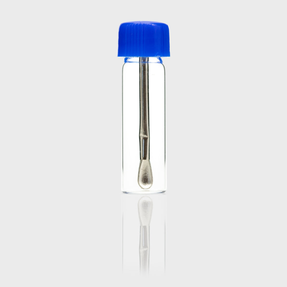 Glass Vial Snuff with Adjustable Spoon The Bong Shop