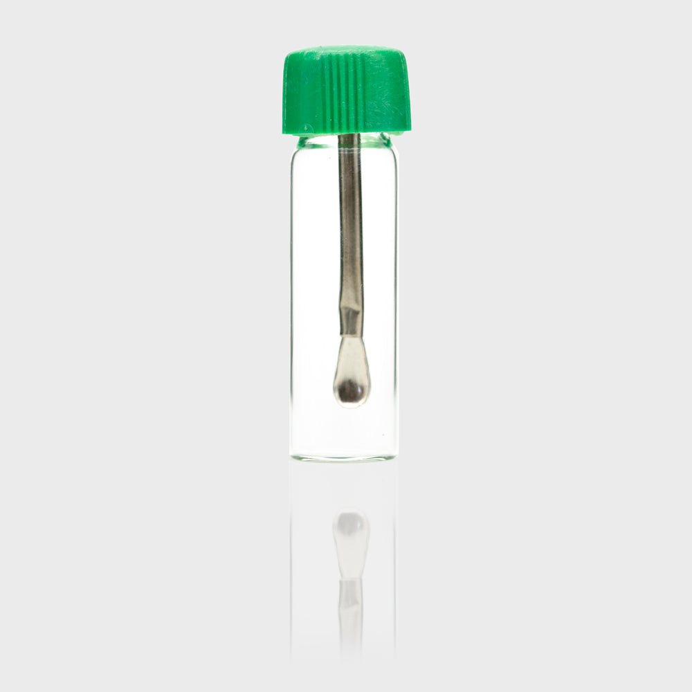 Glass Vial Snuff with Adjustable Spoon The Bong Shop