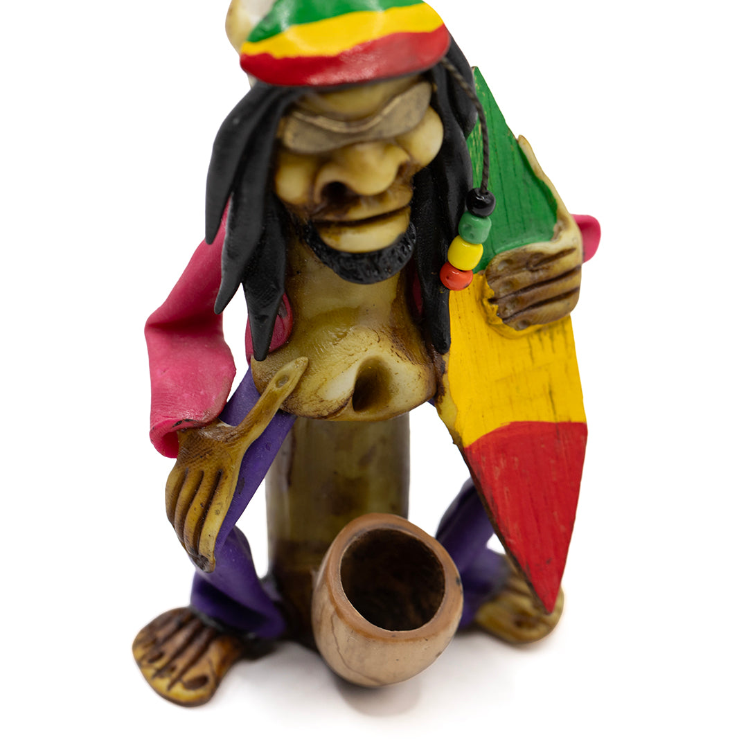 Pipe- Rasta Man with Surf Board