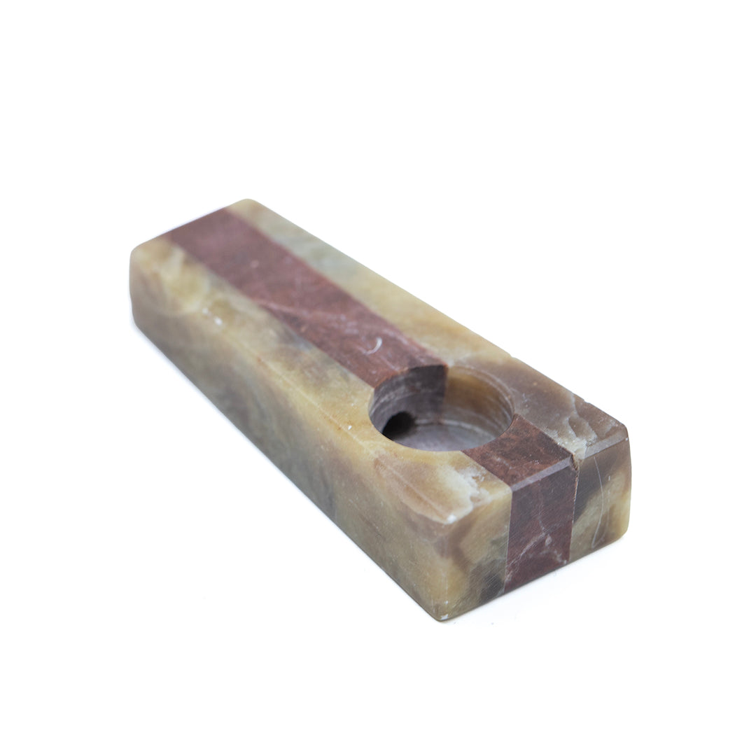 SOAPSTONE CARVED FLAT PIPE