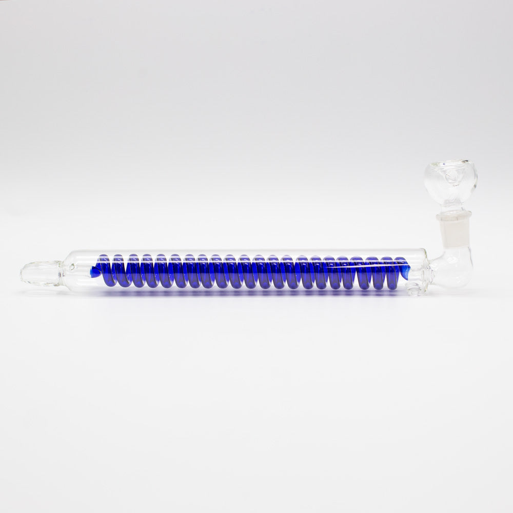 Blue Spiral Glass Pipe The Bong Shop