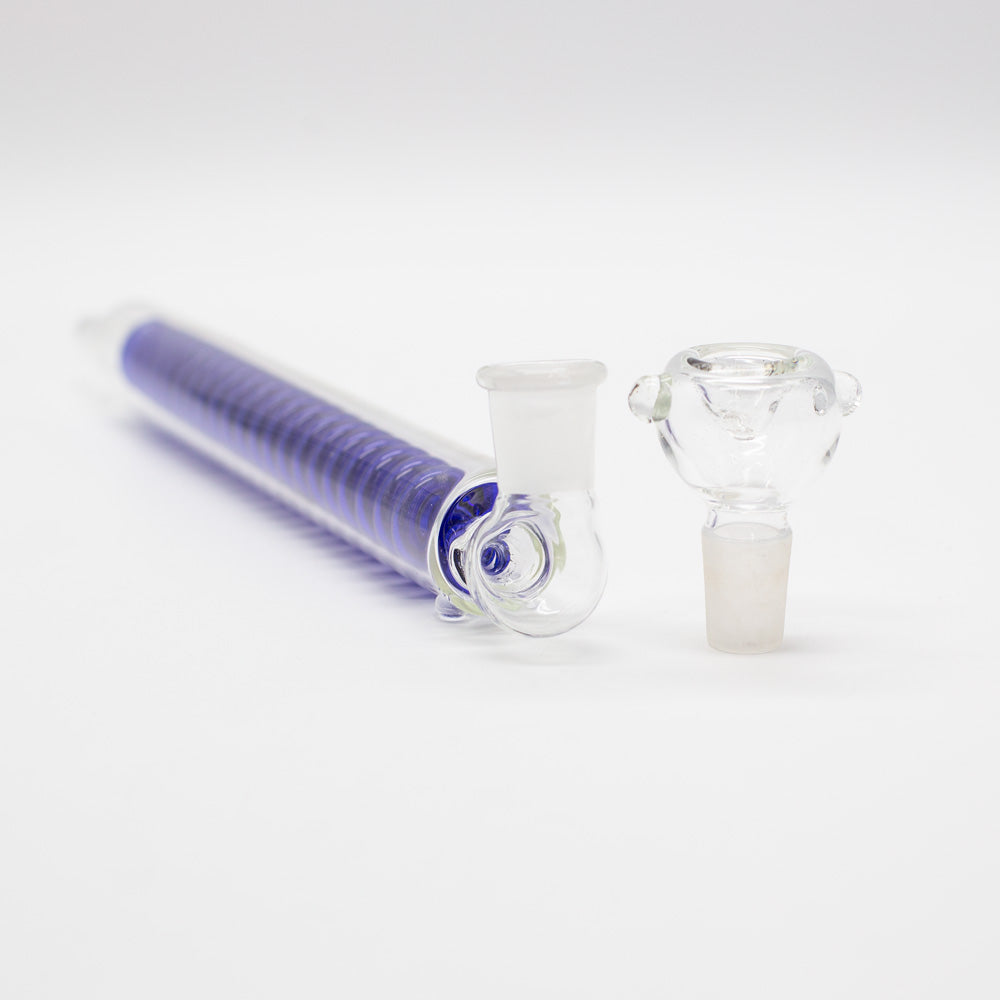 Blue Spiral Glass Pipe The Bong Shop