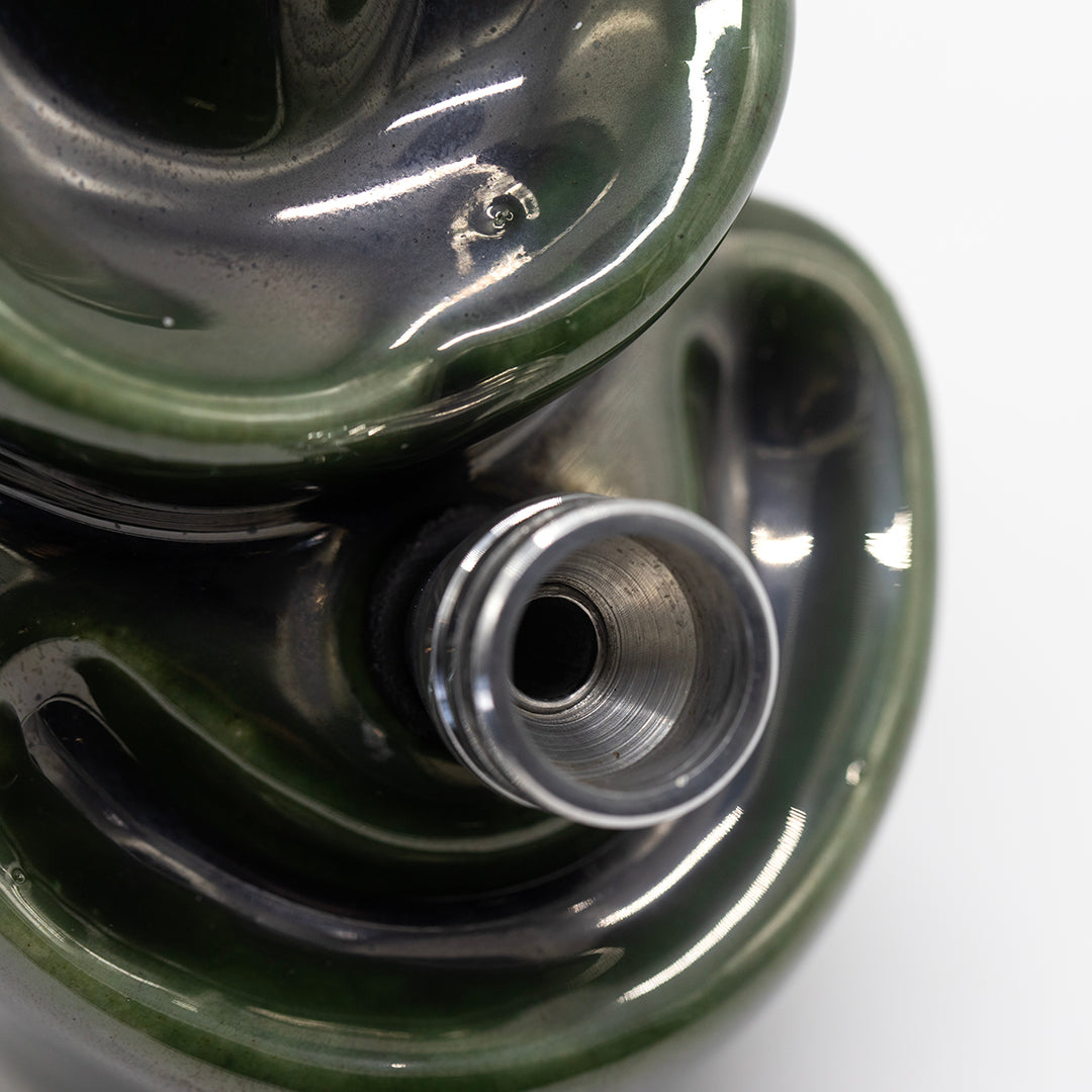 Handle Ceramic Bong - Green The Bong Shop