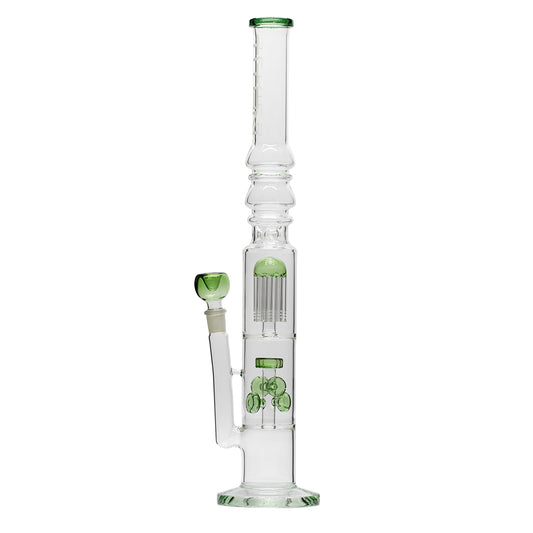 Titan Series Green Pillar Glass Bong