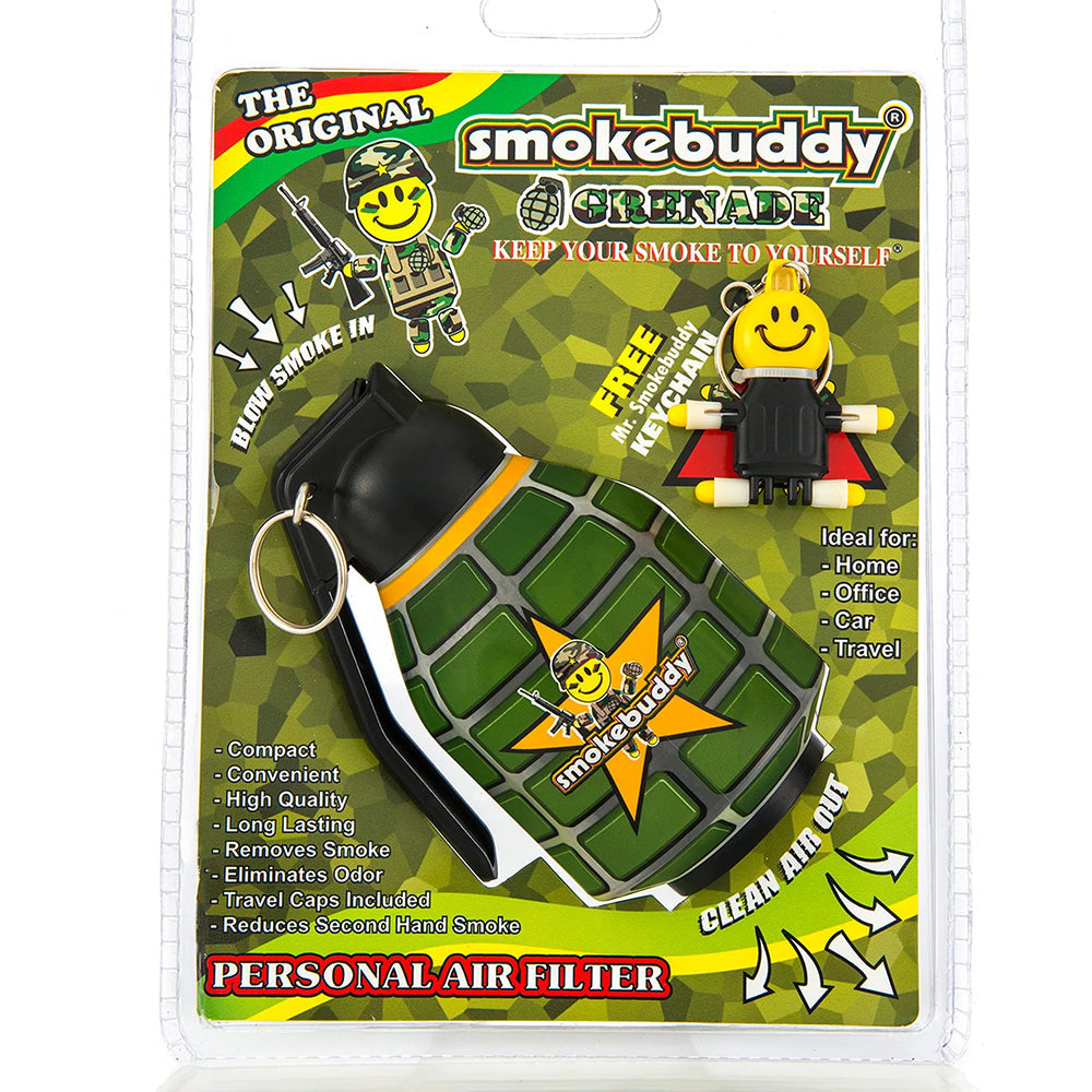 Air Filter - Smoke Buddy Original - Green Grenade Smoke Buddy