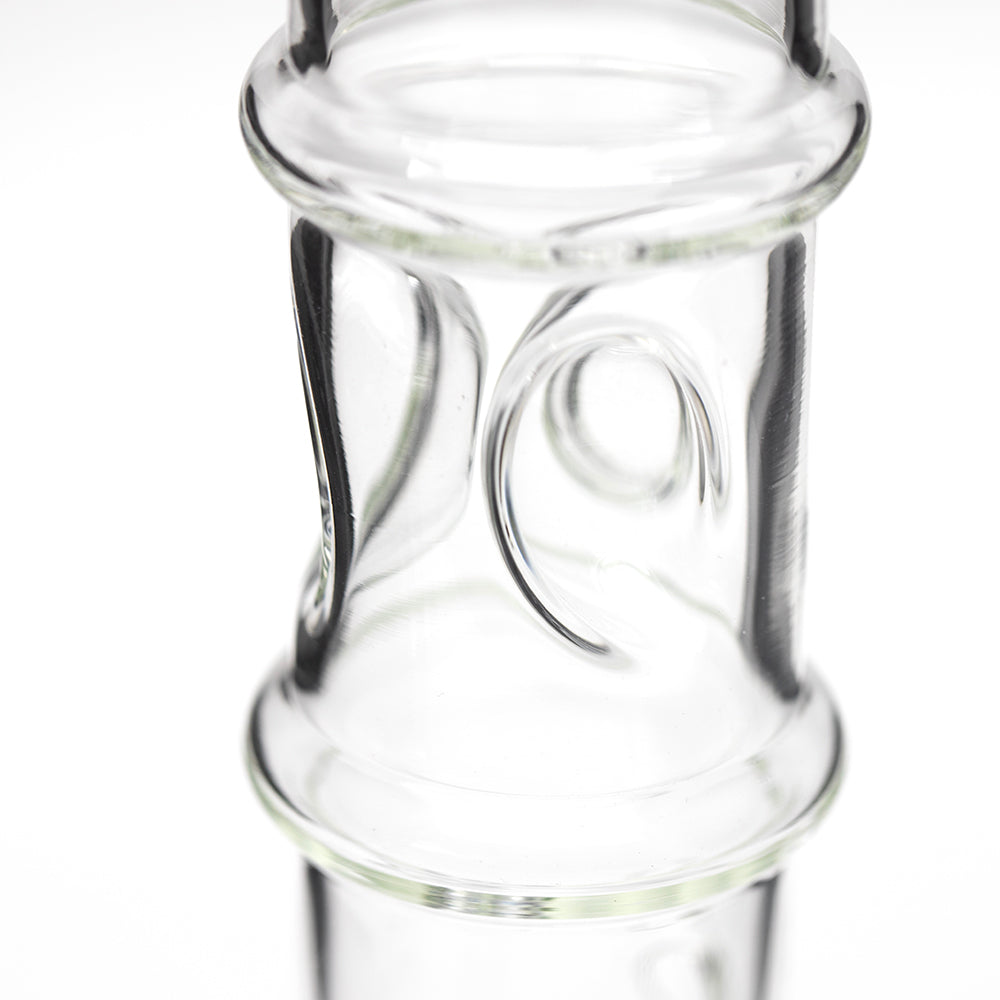 Stereo Double Cone Glass Bong - Leaf Decal Planet X