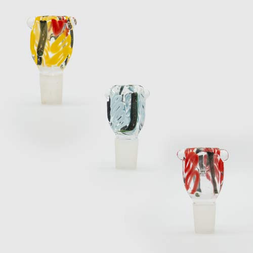 Glass Cone - Square - Assorted Colour Swirls - 18mm The Bong Shop