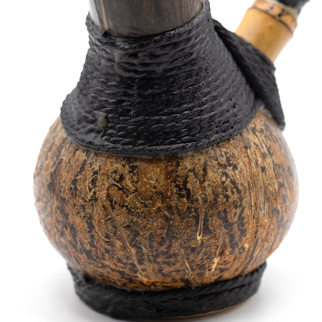 HUNI PIPE COCONUT AND BAMBOO - BLACK TWINE Huni Pipes