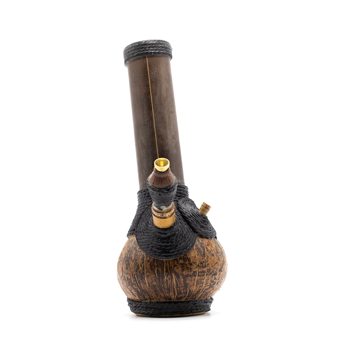 HUNI PIPE COCONUT AND BAMBOO - BLACK TWINE Huni Pipes