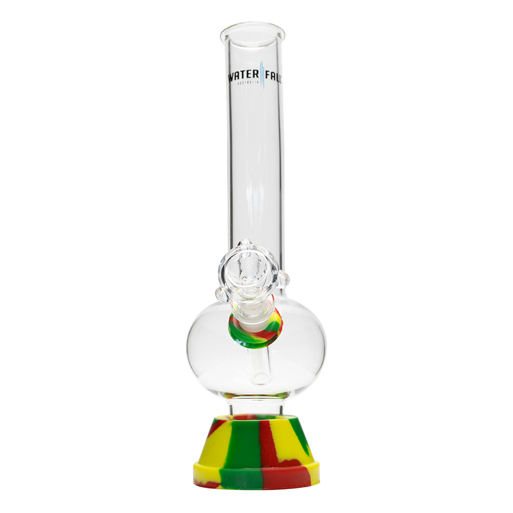 Waterfall Zap Squash Highbrid Series Glass Bong - Rasta Waterfall