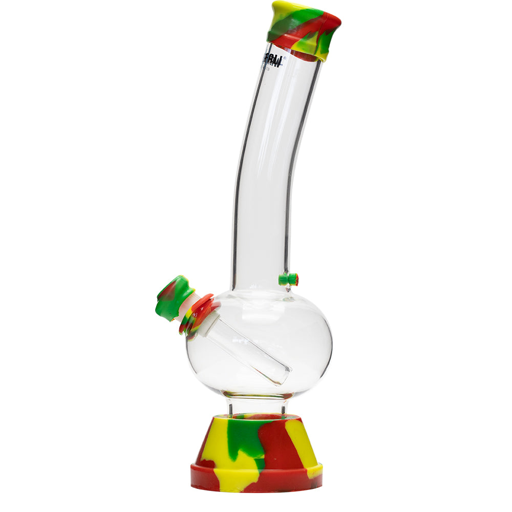 Waterfall Zap Squash Highbrid Series Glass Bong - Rasta Waterfall
