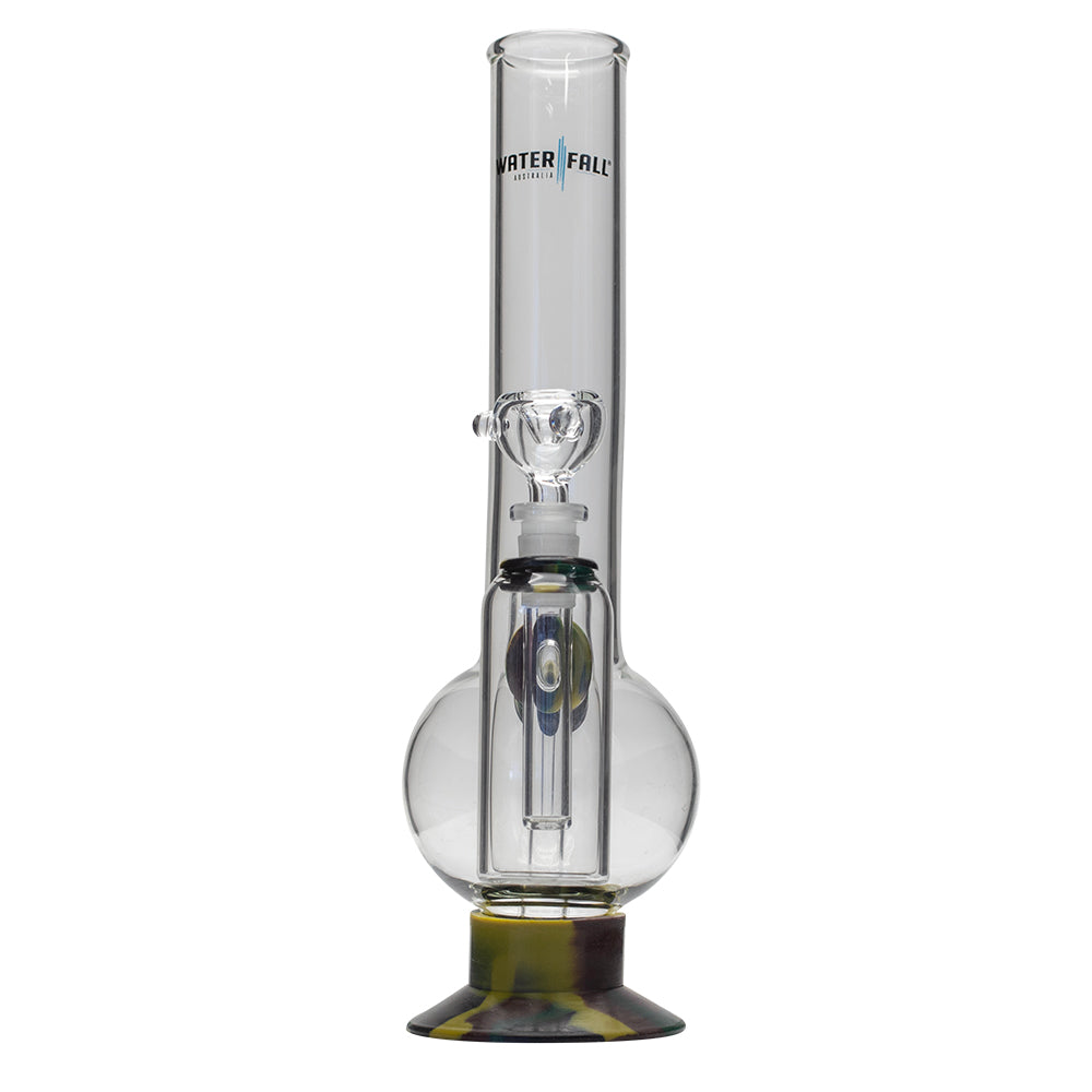 Waterfall Supernova Highbrid Series Glass Bong With Ash Catcher - Camo Waterfall