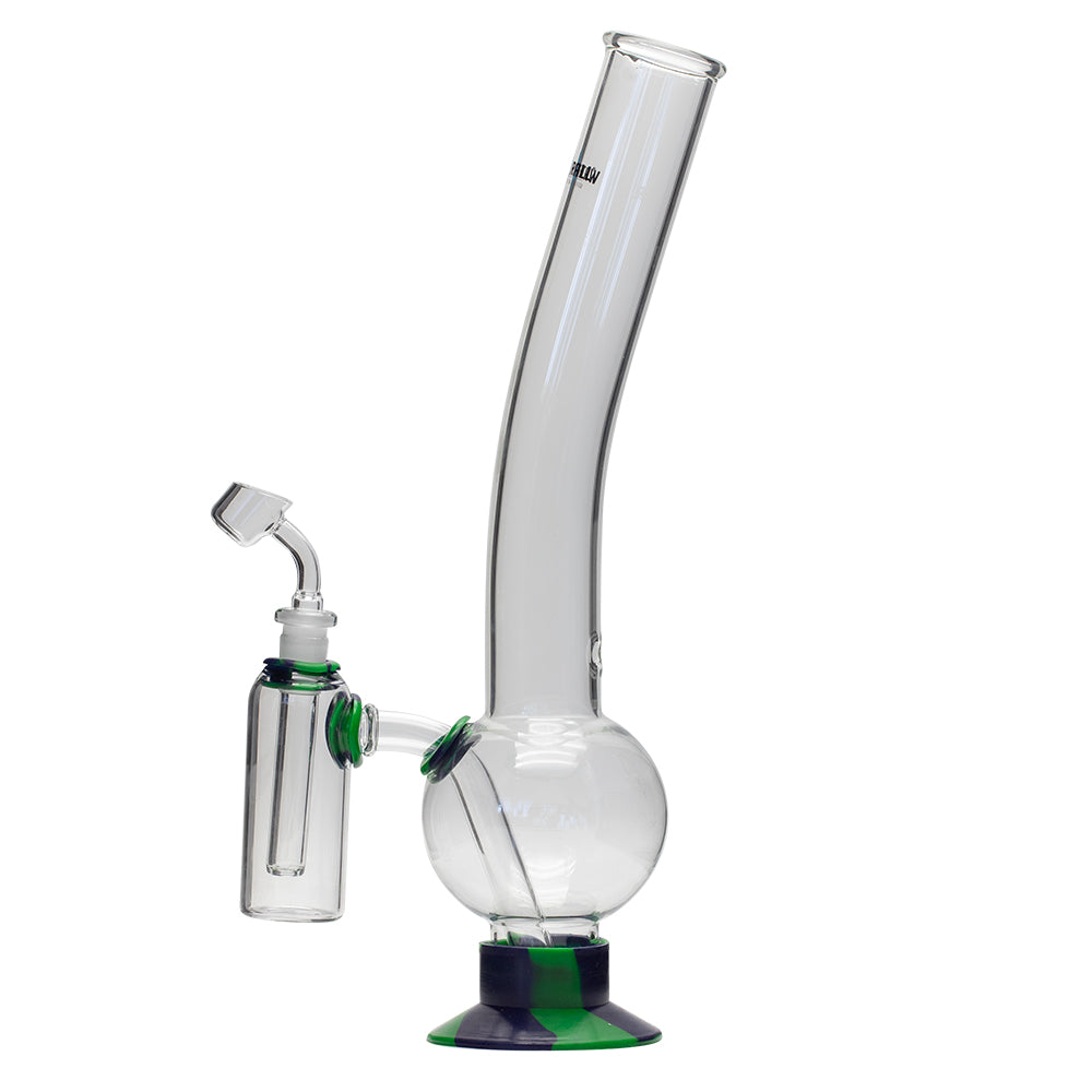 Waterfall Terminator Highbrid Series With Ash Catcher Glass Bong - Green/Blue Waterfall