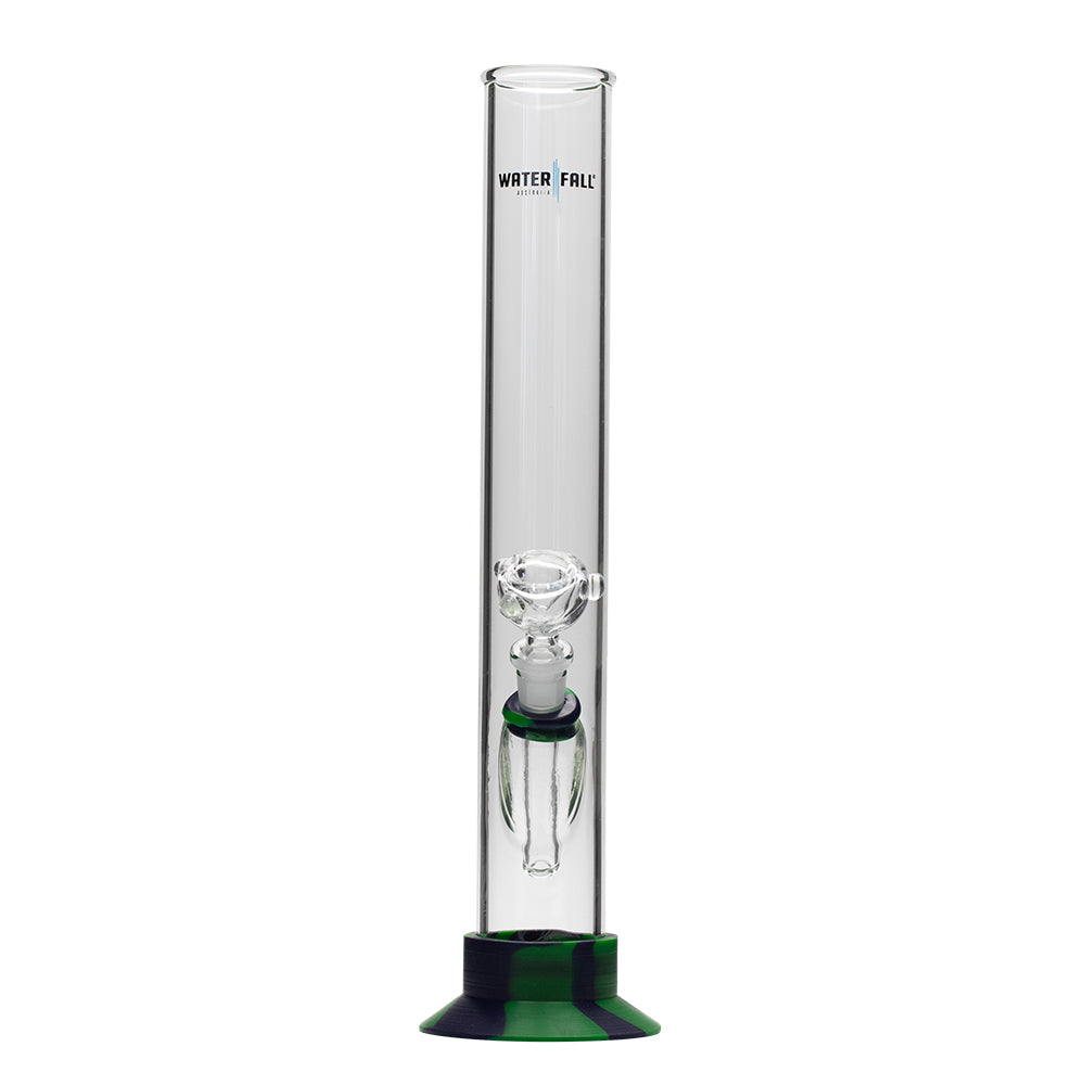 Waterfall Big Lips Highbrid Series Glass Bong - Green/Blue Waterfall