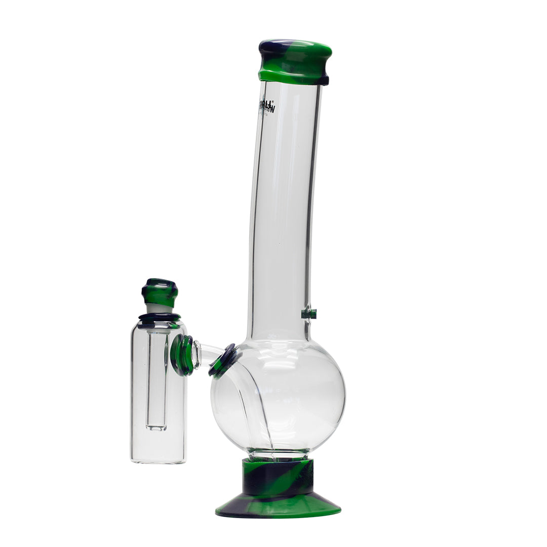 Waterfall Eliminator Highbrid Series Glass Bong With Ash Catcher - Green/Blue Waterfall