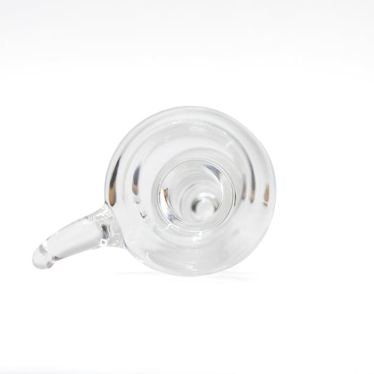 Glass Cone Clear 14mm Curve Handle Ridge