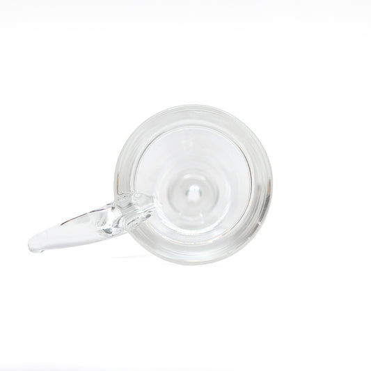 Glass Cone V Shape Clear 14mm with Curved Handle