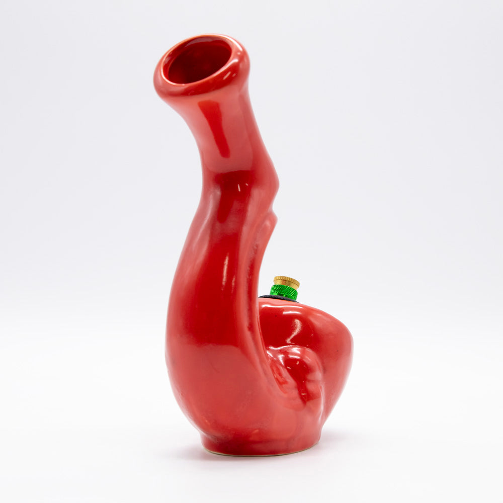 Sherlock Gripper Ceramic Bong - Red The Bong Shop