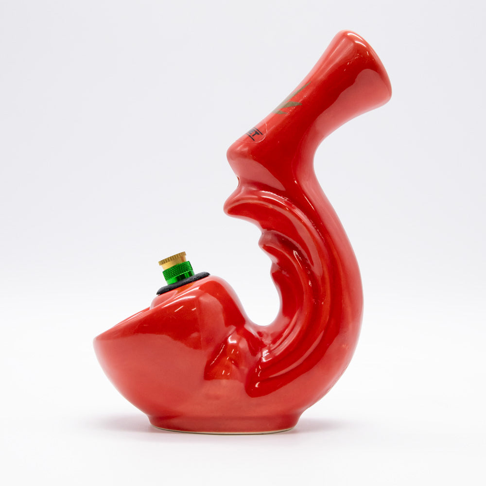 Sherlock Gripper Ceramic Bong - Red The Bong Shop
