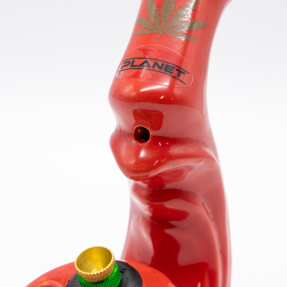 Sherlock Gripper Ceramic Bong - Red The Bong Shop