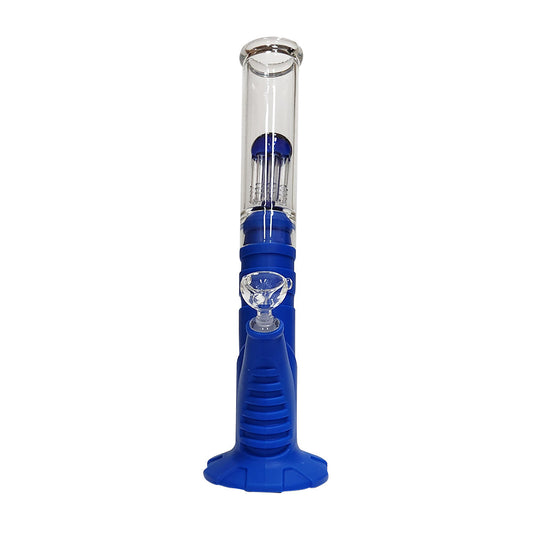 Glass Perc Silicone Bong - Blue Planet X