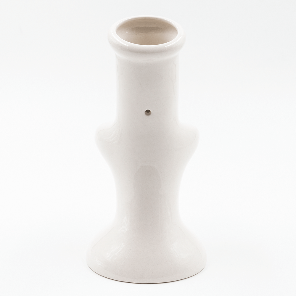 Red Flames Ceramic Bong - White The Bong Shop