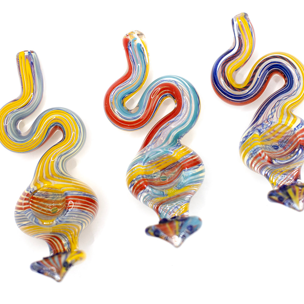 Glass Animal Cobra Pipe - Multicolour