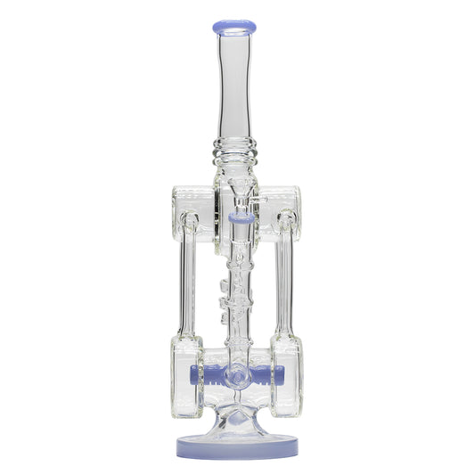 Planet X The Neon Orbit Glass Recylcer Bong Blue