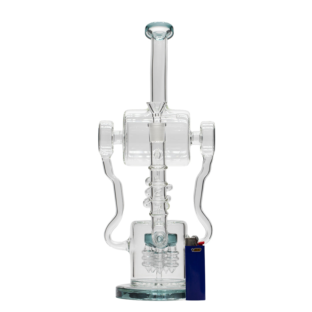 Planet X Arctic Current Glass Recylcer Bong Aquamarine