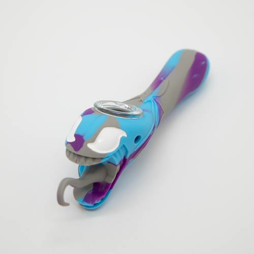 Venomous Silicone Pipe - Blue Purple Grey The Bong Shop