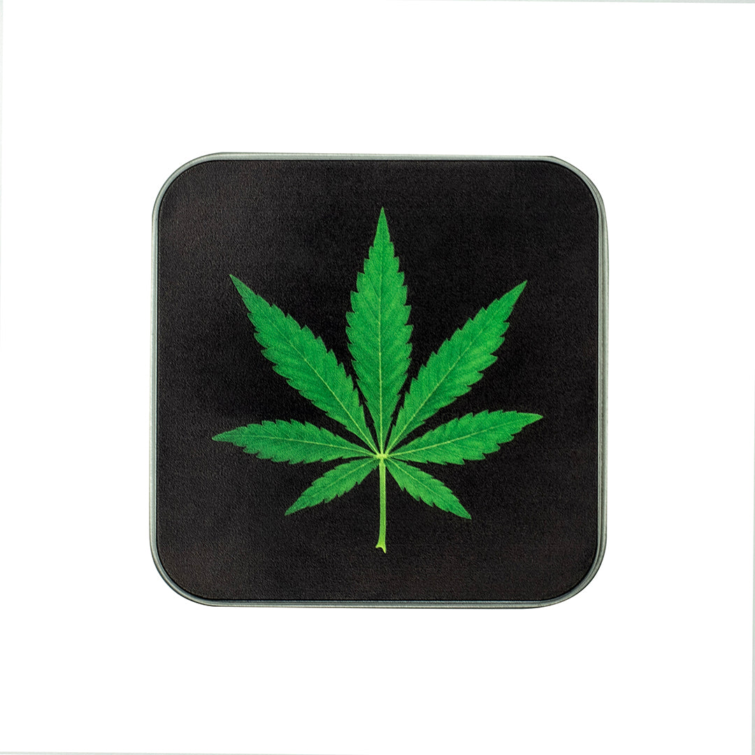 Weed Leaf Metal Tin Planet X
