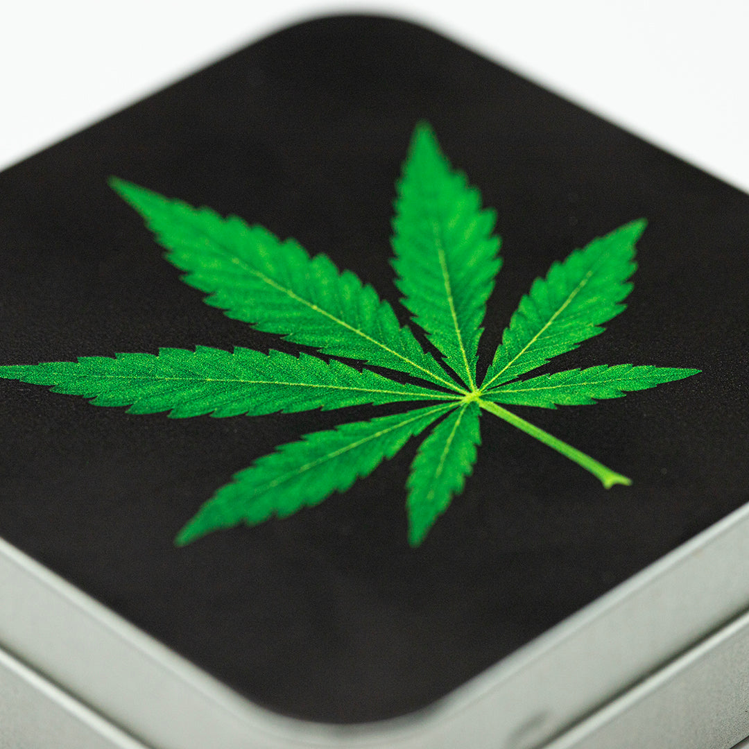 Weed Leaf Metal Tin Planet X