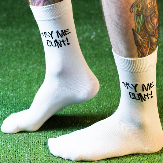 Highlines Try Me C**t Crew Socks Highlines