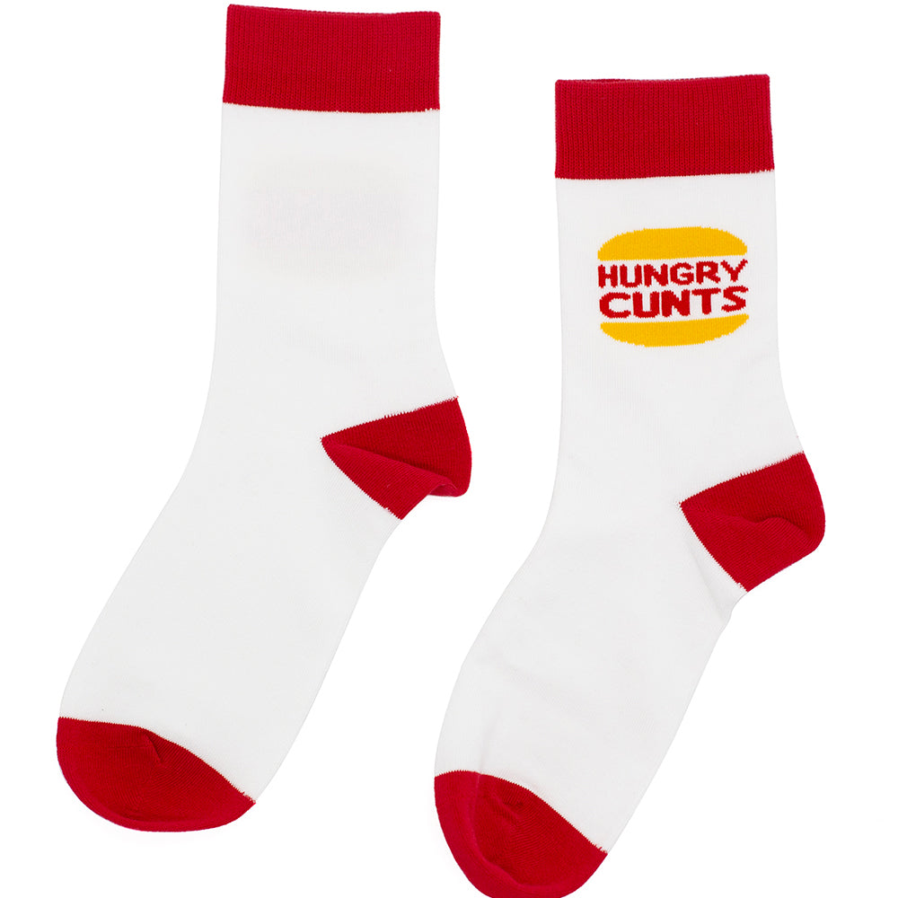CREW SOCKS HUNGRY C**TS HIGHLINES WHITE Highlines