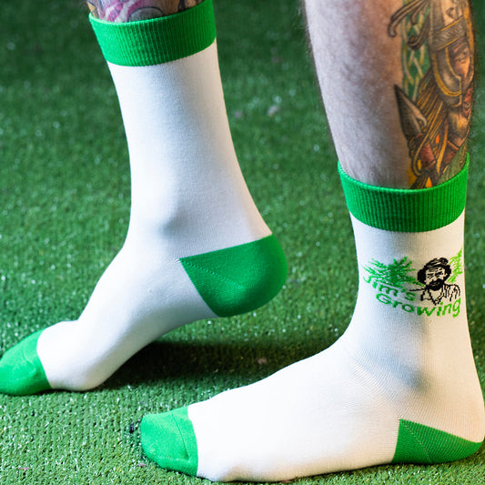 CREW SOCKS JIMS GROWING HIGHLINES WHITE Highlines