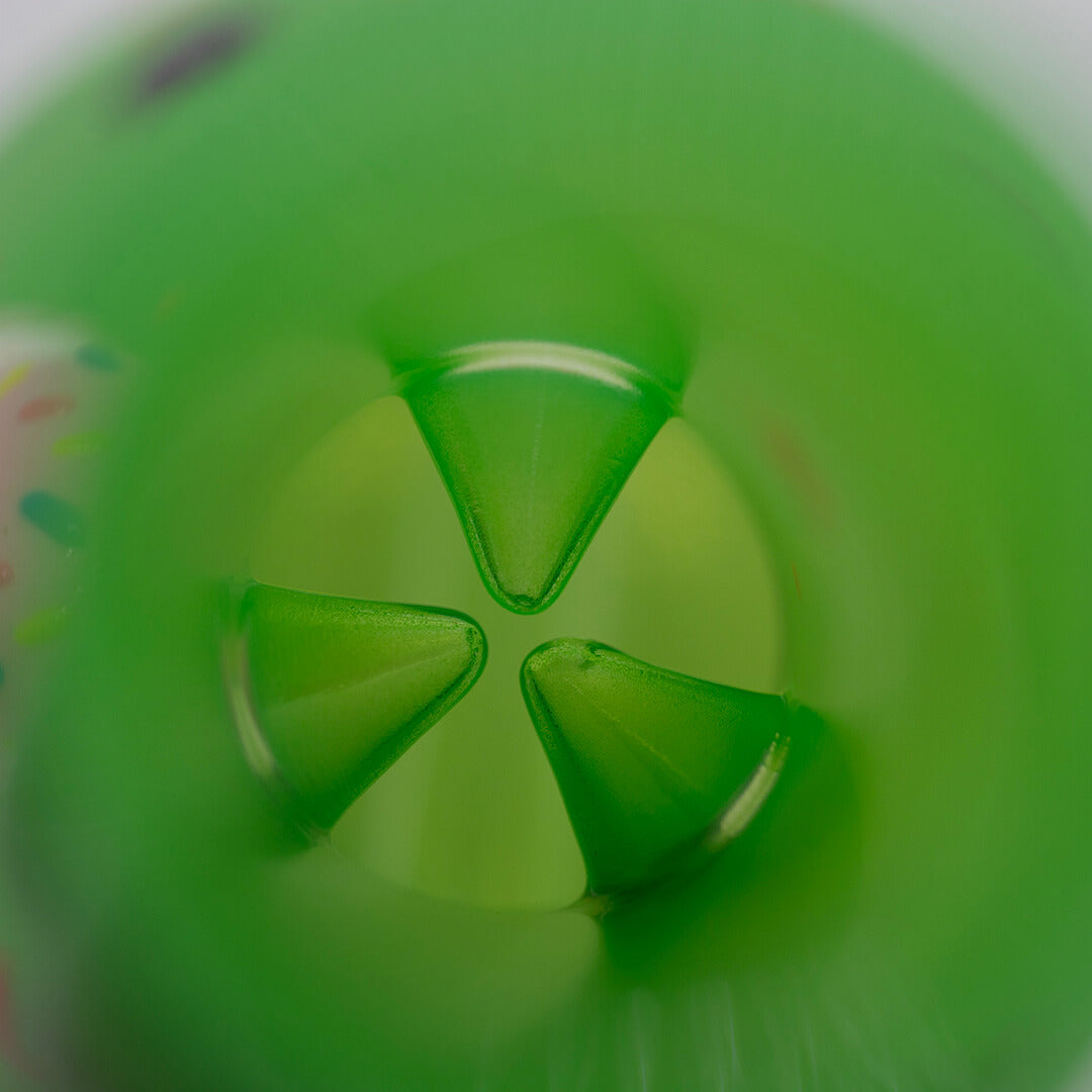 Green Bong with Brown Lafufu - Glass Bong