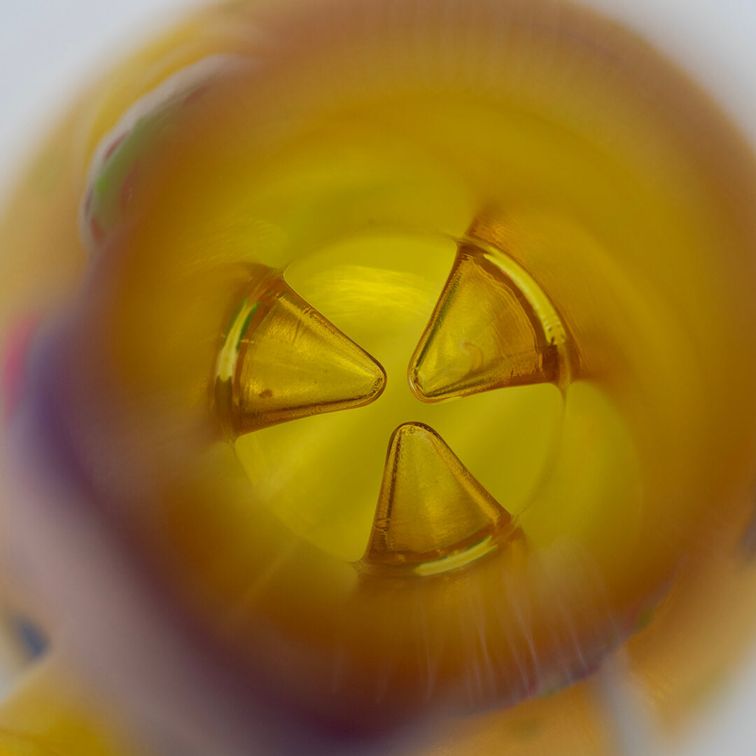 Orange Bong with Purple Lafufu - Glass Bong