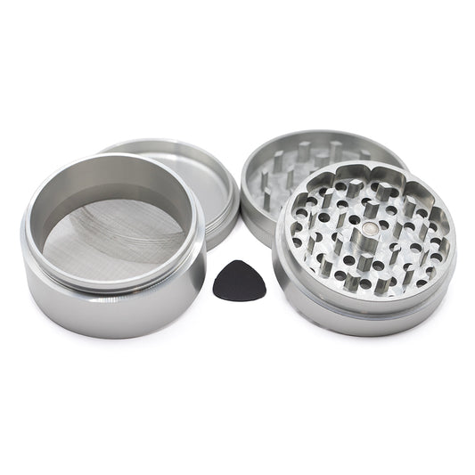 The Void 4 Part Grinder 90mm Silver (The Big Boy)