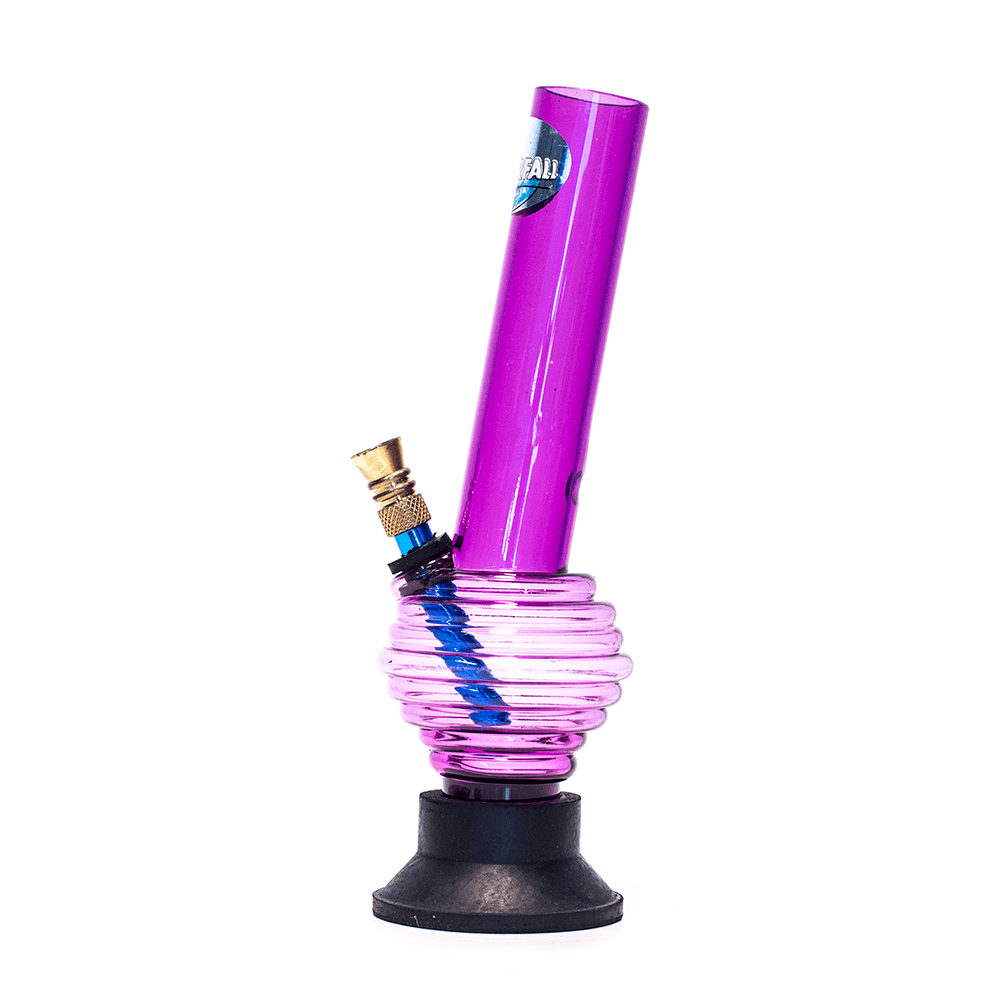 Acrylic Rim Bong - Blue Waterfall