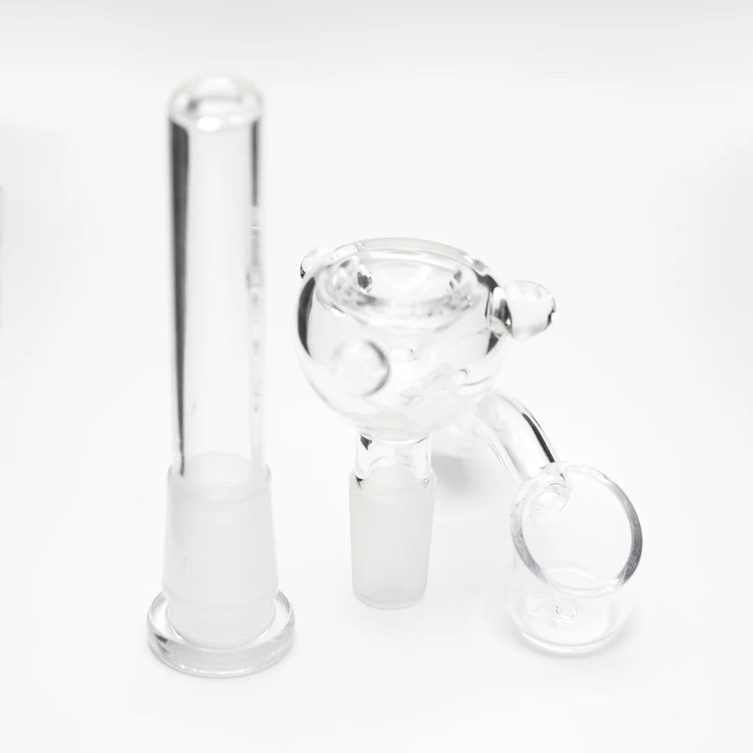 Waterfall Night Klub Large Highbrid Series Glass Bong - Green/Blue