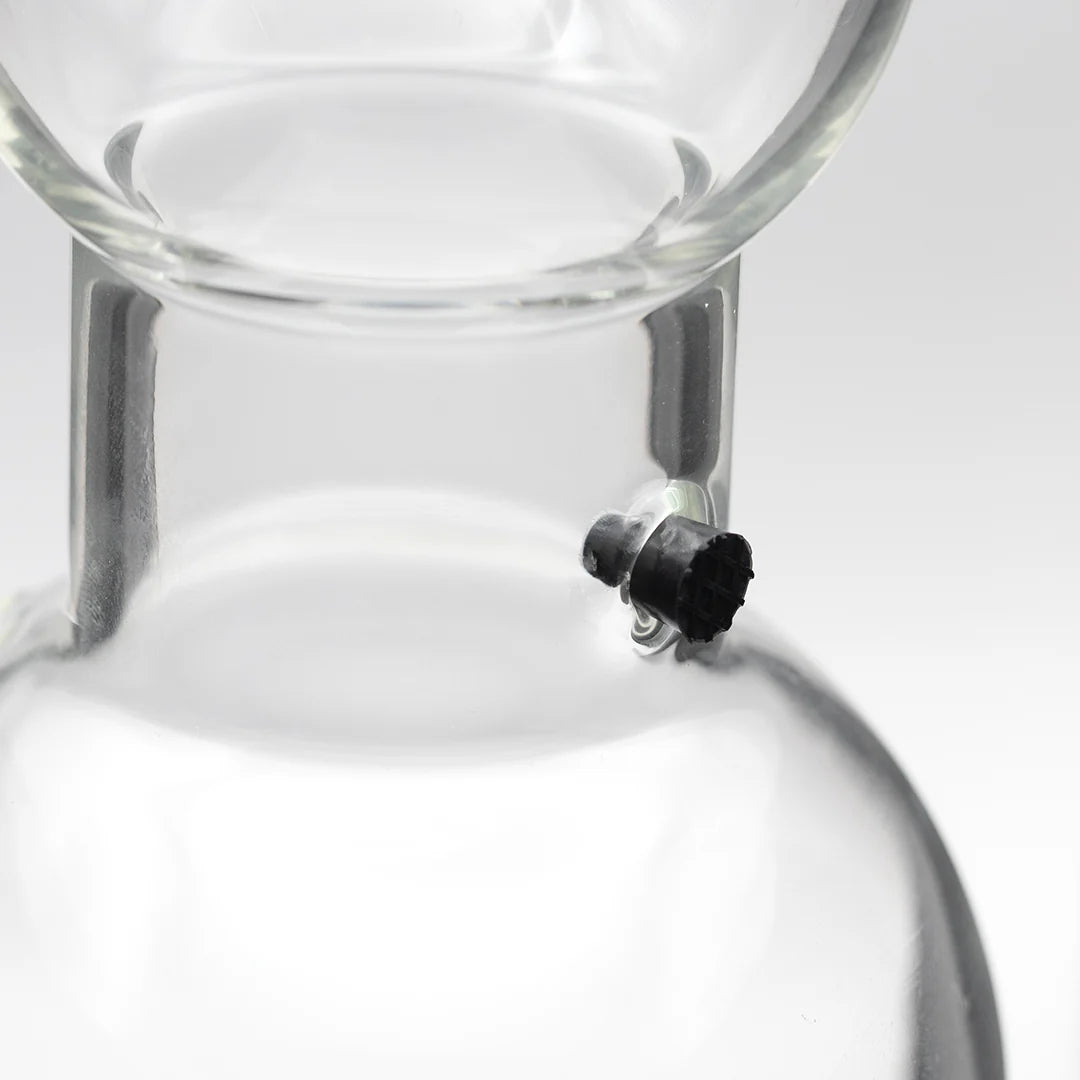 Waterfall Night Klub Small Highbrid Series Glass Bong Black