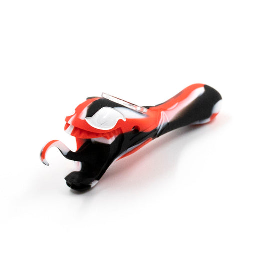 Venomous Silicone Pipe - Red White Black The Bong Shop