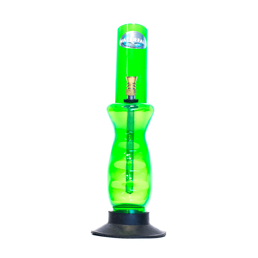 Acrylic Gripper Bong - Green Waterfall