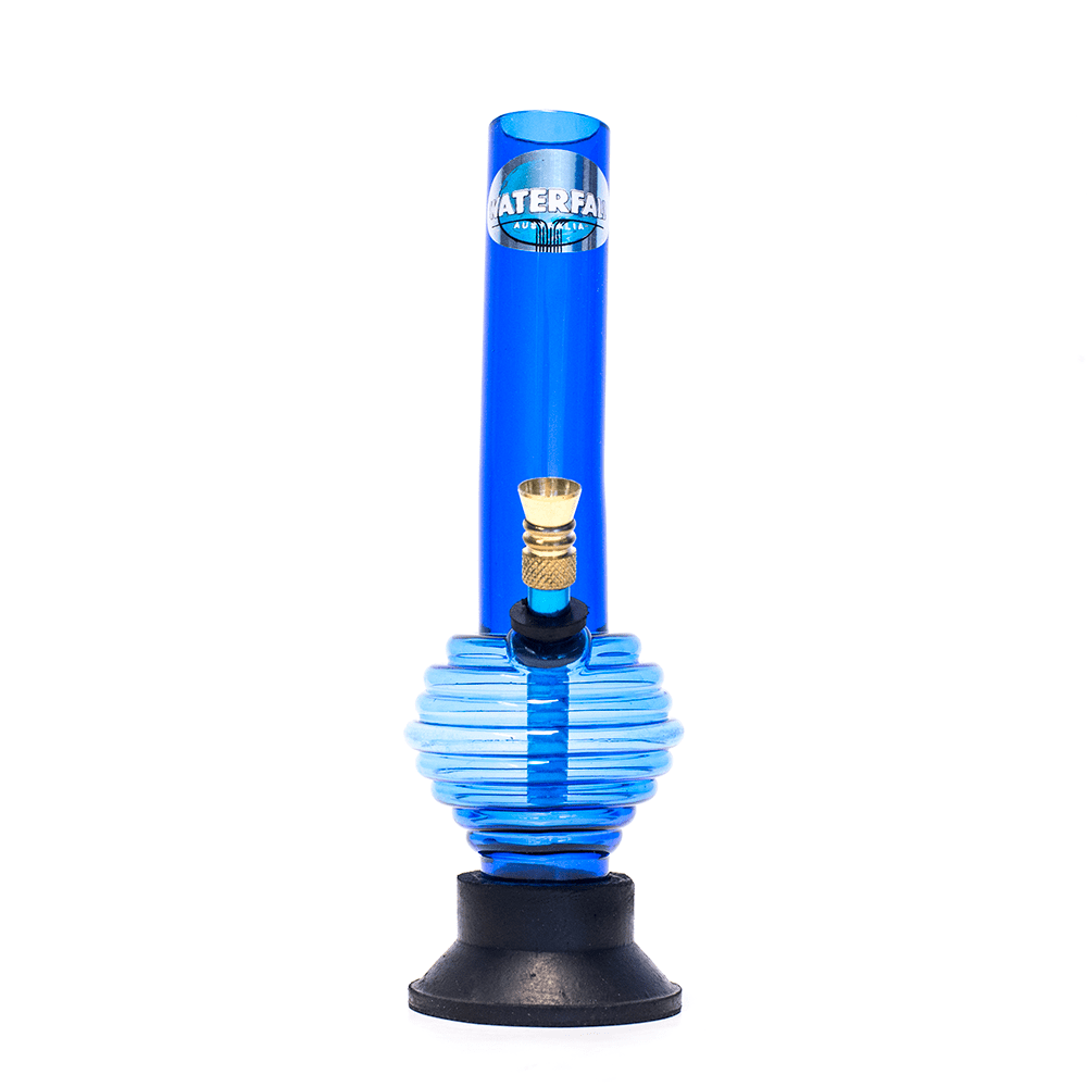 Acrylic Rim Bong - Blue Waterfall